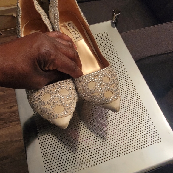 Badgley Mischka Kiara Embellished pointed Toe heels - Picture 6 of 12